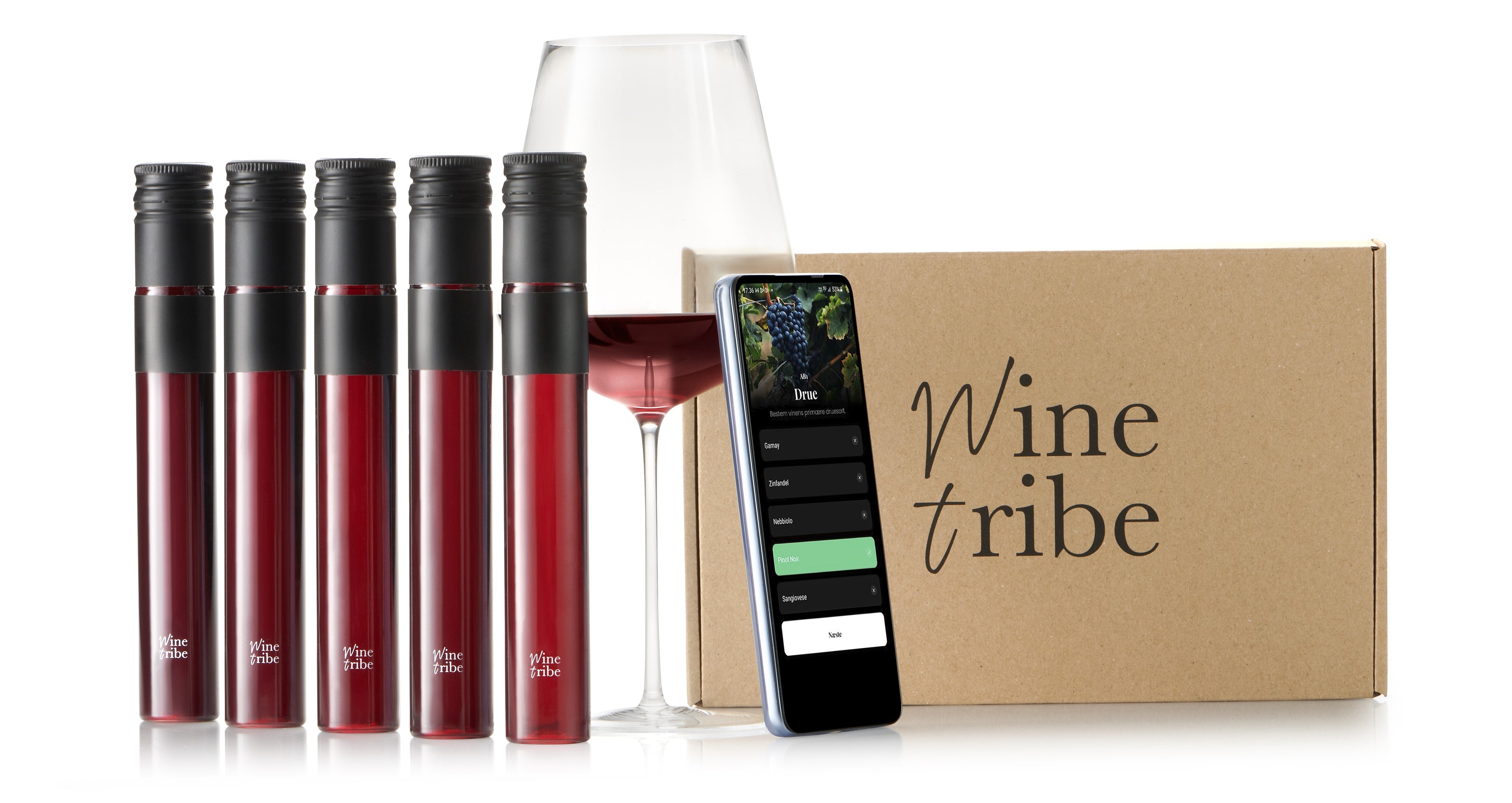 Wine tasting box for blind tasting